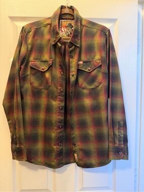 Dixxon Flannel the Freddy- Olive Green Plaid